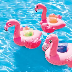 Intex Flamingo Inflatable Drink Holders 3-Pack - Lightweight & Durable Vinyl for Pool Hot Tub Beach & More - 13" x 10" Size - Perfect for Cans Bottles Solo Cups