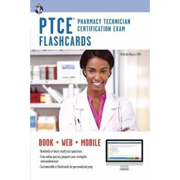USED Book - PTCE - Pharmacy Technician Certification Exam Flashcard Book + Online (Flash Card Books) by Della Ata Khoury CPhT (Paperback) - english