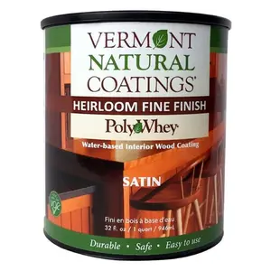 Vermont Natural Coatings 1837517 PolyWhey Satin Clear Water-Based Furniture Finish 1 qt.