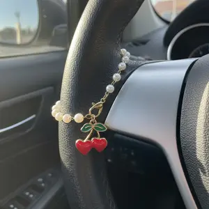 Steering Wheel Bead Hanging Ornament, Car Pendant Accessory, Unique Fashion Gift, Car Decoration, Stylish Beaded Charm