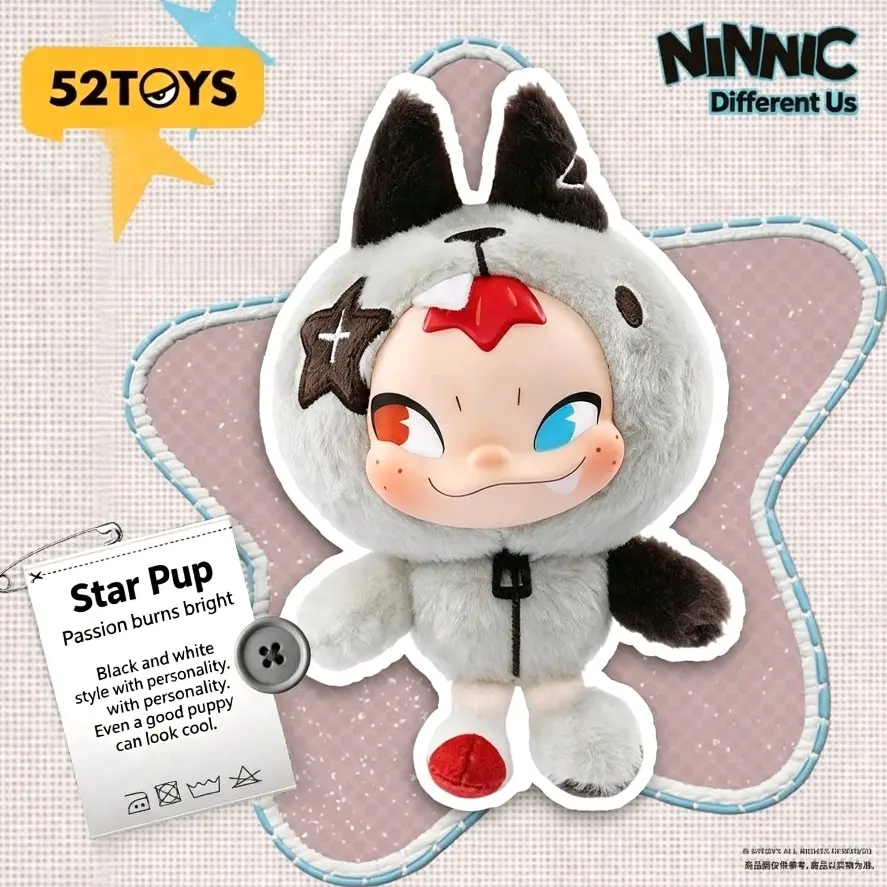 NINNIC Plush Blind Box Series “Different Us” 52TOYS Cute Fluffy Mascot Doll Collectible Mystery Toy Surprise Gift
