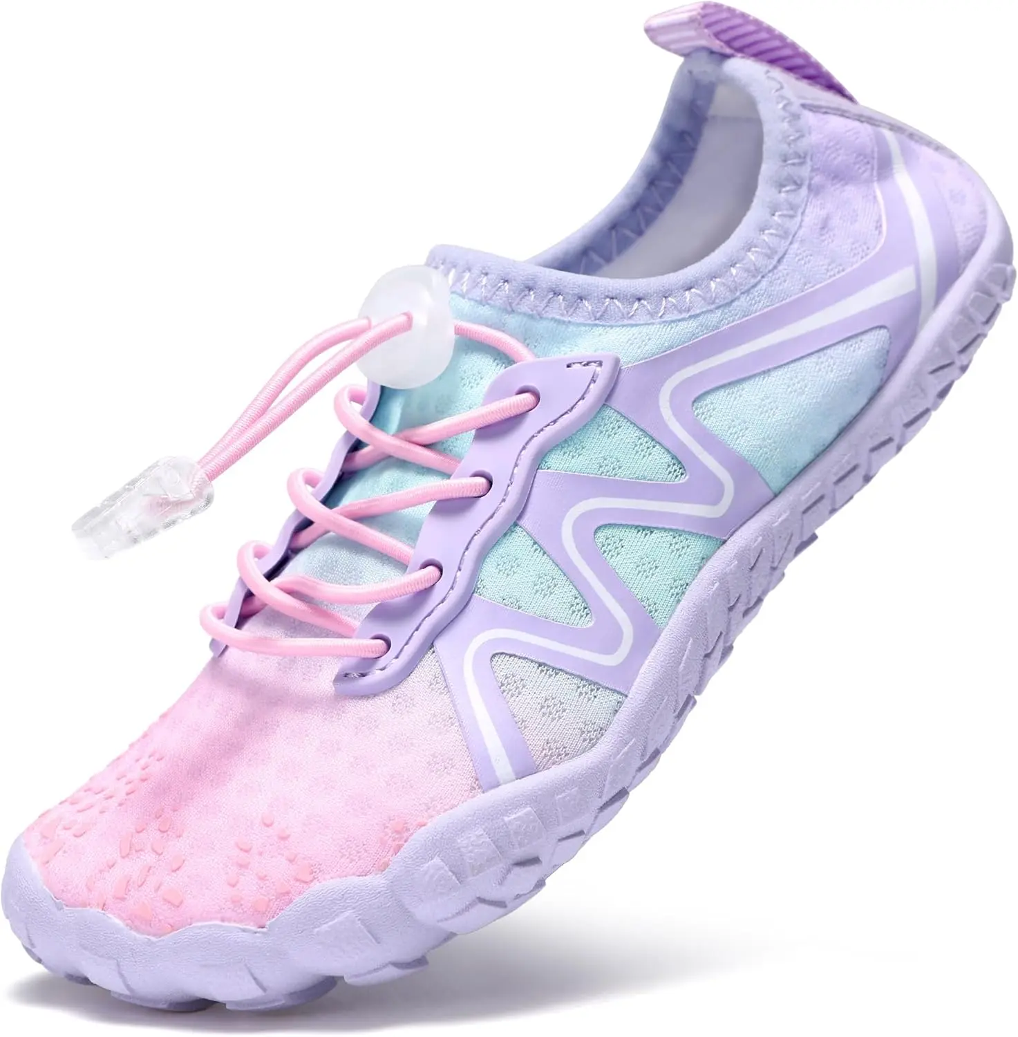 Kids Water Shoes with Wide Toe Box - Beach, Pool Decks Sport Shoes for Toddler, Little & Big Kids (Ideal Gift), Adjustable
