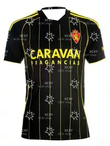 2026 new Real Zaragoza Home and Away Jersey Casual Breathable Sports Fan T-Shirt Unisex Men Tops beachwear surfing wetsuit