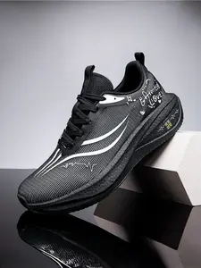 Breathable Mesh Sneakers, Stylish ECG graffiti gradient look, multi-color options, soft popcorn sole for couples