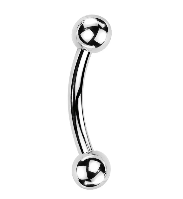 Stainless Steel Curved Internally Threaded Barbell Stainless Steel Curved Internally Threaded Barbell
