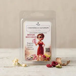 Bougie Baccarat Premium Soy Wax Melts | Highly Scented | Luxury Home Fragrance | Chandelle & Savon