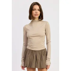 Emory Park MOCK NECK LONG SLEEVE JERSEY TOP