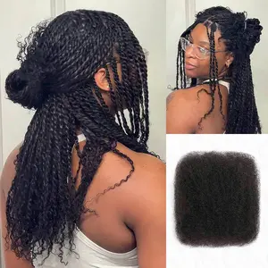 QVR No Short Hair Upgraded Afro Kinky Bulk Human Hair for Braiding & Mini Twists High-Quality Natural Look