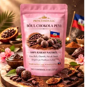Princessda LLC Boul Chokola Peyi 100% Natural Cocoa 8 oz Haitian Style Rich & Sweet Inspired Traditional Recipe