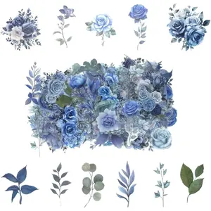 100 Pcs Blue Wildflower Stickers for Scrapbooking Junk Journal Card Making Collage Notebook Diary Planner Letter Envelope Water Bottle Phone Case Craft Decoration (Blue)