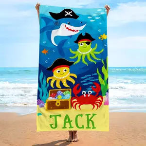 [Beach Towel] A Customized Personalized Beach Towel Featuring Fun Beach Patterns. Suitable for The Beach, Yoga, Sports, And Outdoor Activities, It Serves As a Beach Accessory And Yoga Item with a Whimsical Style