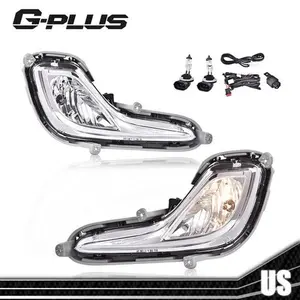 Fit For 12-2017 Hyundai Accent[Clear]Bumper Fog Light Lamp w/Switch+Wire Harness