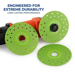 3PCS 115mm Diamond Saw Blades For Cutting And Grinding Tile And Marble,Ceramic, 45 Degree Chamfered Cutting Disc Porous Design, Angle Grinder Tools summervibes outdoorfun-YY0