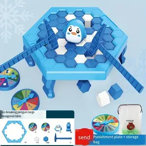 1set Save Penguin ice breaking table wall breaking toy Penguin table parent-child ice interactive educational toy training focus beating enterprise game toy