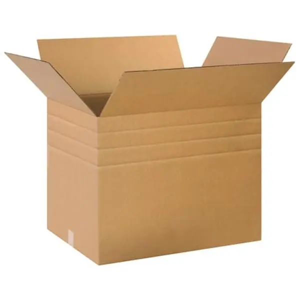 Box Partners MD241818 Multi-Depth Cardboard Boxes - 24in x 18in x 18in, 200#/ect-32 Kraft Corrugated, Flat Pack, Multi-Size Cuts, No Special Carton-Sizing Tool Needed, 15-Count (Office Postal Supplies)