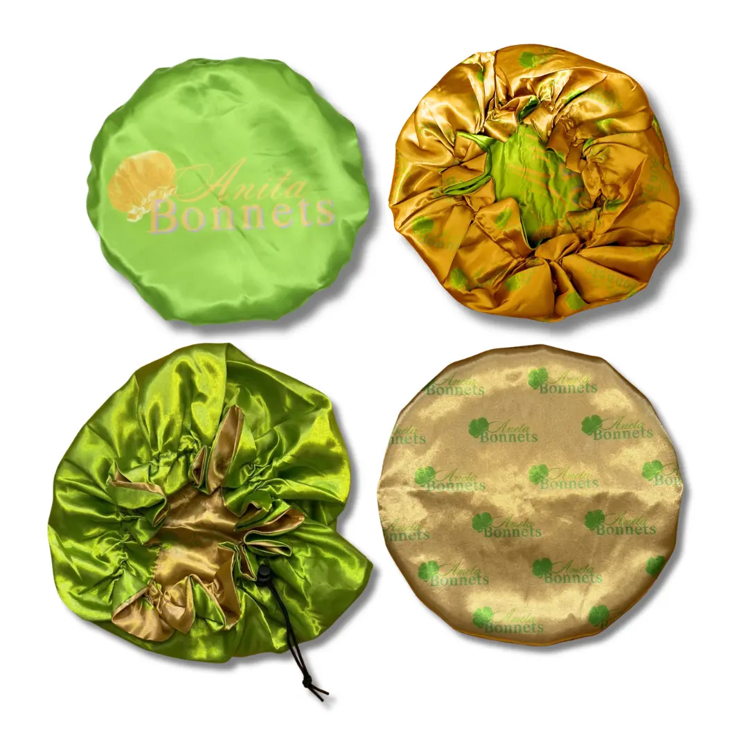 Green & Gold Reversible Bonnet