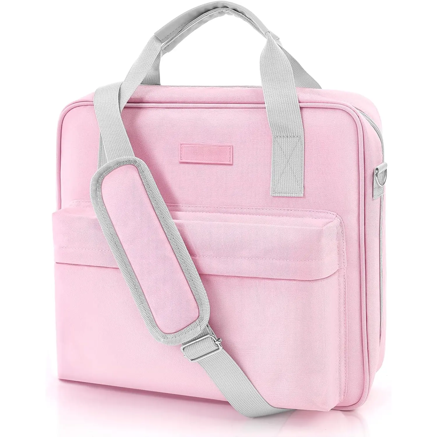 2-Inch 3-Ring Oxford Fabric Zipper Binder with Comfortable Detachable Thickened Strap & Handle, Easy Access Extra Pockets, 500-Sheet Capacity Organizer for Middle School & Work