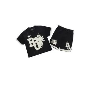 Pluton Black Mesh T-Shirt/Short Set