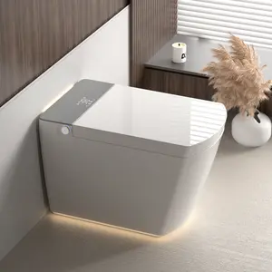 [Bellemave] Modern Integrated Smart Toilet | Auto Open/Close Lid & Multiple Flush Functions | Heated Seat & Instant Warm Water | LED Display & Ambient Light