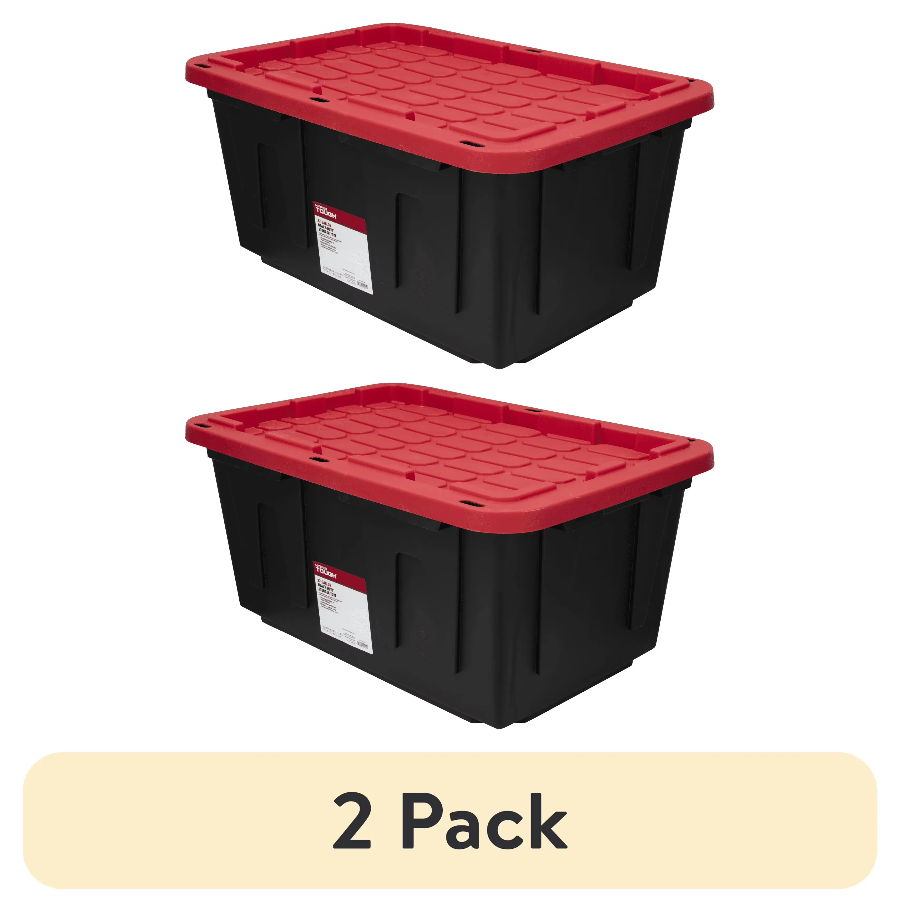 27 Gal Heavy Duty Plastic Storage Bin with Snap Lid - Secure Closure, Spacious Organizer for Garage Tools, Household Essentials