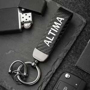 Nissan Altima Carbon Fiber Car Keychain Set, Premium Auto Modification Key Fob with Screwdriver & Rings, Durable Design for Everyday Use
