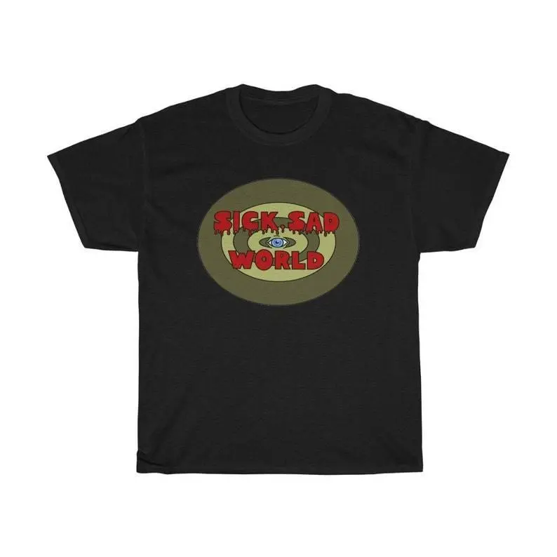 Daria Sick Sad World Black Grey Navy T-Shirt - Sizes S to 5XL, Trendy Graphic Tee for Men & Women