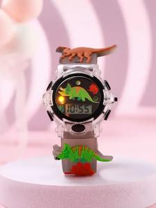 novelty cartoon dinosaur pattern digital watch, fashionable luminous watch for kids, trendy all-match & exquisite watch for birthday gift, child watch