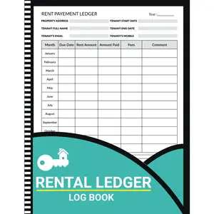 Rental Ledger Log Book: Rental Payment Record Book for Landlords, Tenants, Lodgers , Rental Income and Expense Tracker