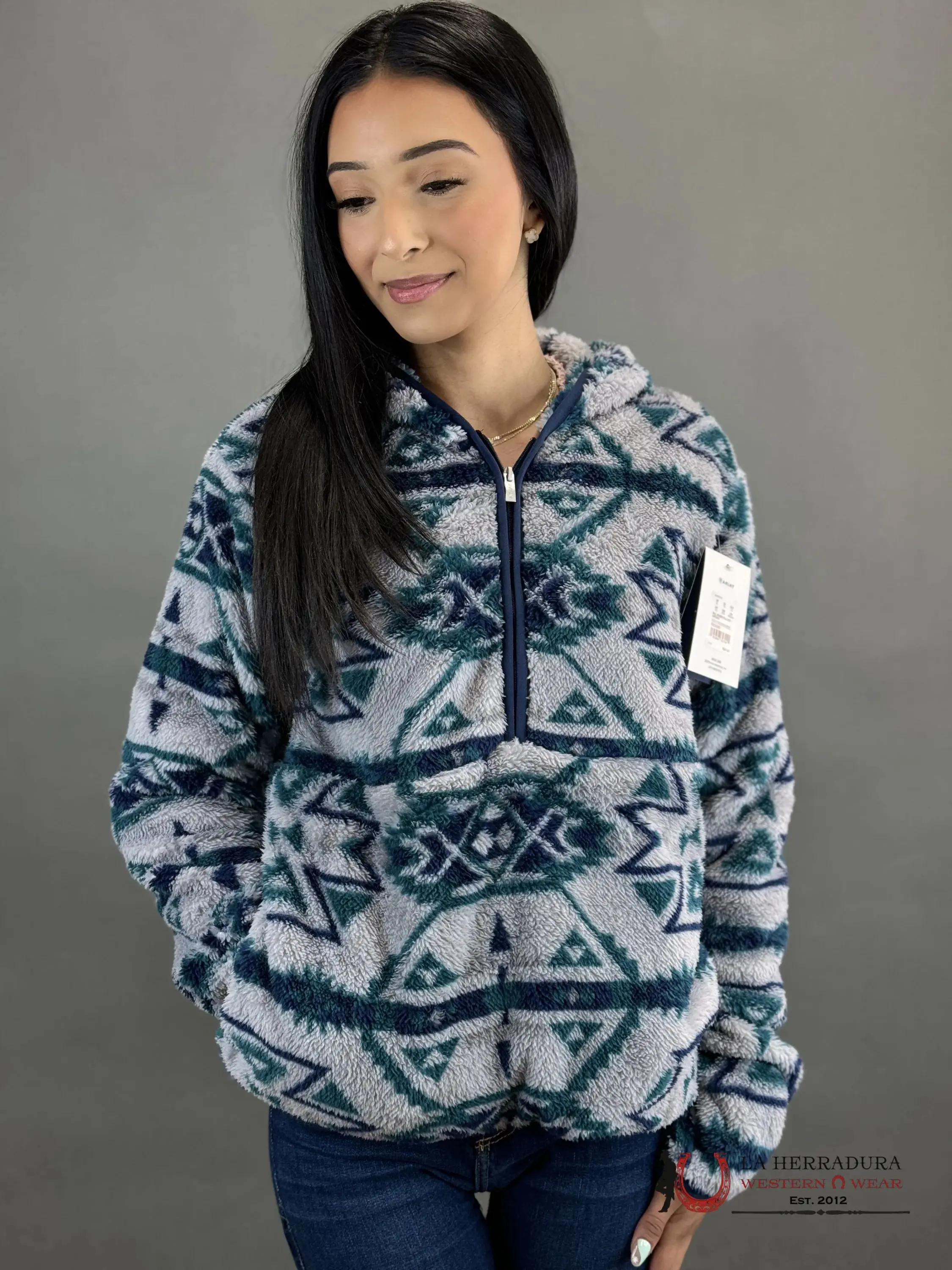 Ariat Berber Snap Front Sweatshirt Rocky Muntain print P23085