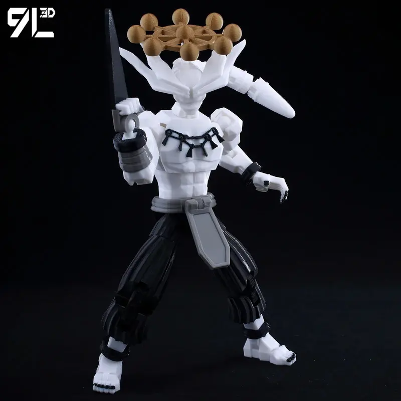 9L 3D Printed Titan13-Dummy13-Lucky13 Multi-Jointed Poseable T13 Anime Action Figure Doll, Collectible Model Toy for Kids Gifts, Otaku Style 3D Printing Item for Toy Photography, Valentine's Day Present, Anime Action Figures, Model Kit Action Figures