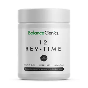 12 Rev-Time Complex Supplement | Reverse 12 Hallmarks of Aging | FIVE KEY ANTI-AGING INGREDIENTS: Ca-AKG, Quercetin, Pterostilbene, Fisetin, Spermidine |   120 CAPSULES |   MADE IN USA, TOP QUALITY GUARANTEE vitamind3k 2