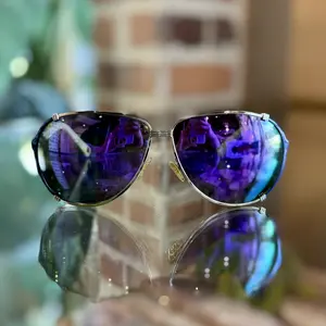 Pre-owned DIOR Purple Metal Aviator Chicago2 Sunglasses