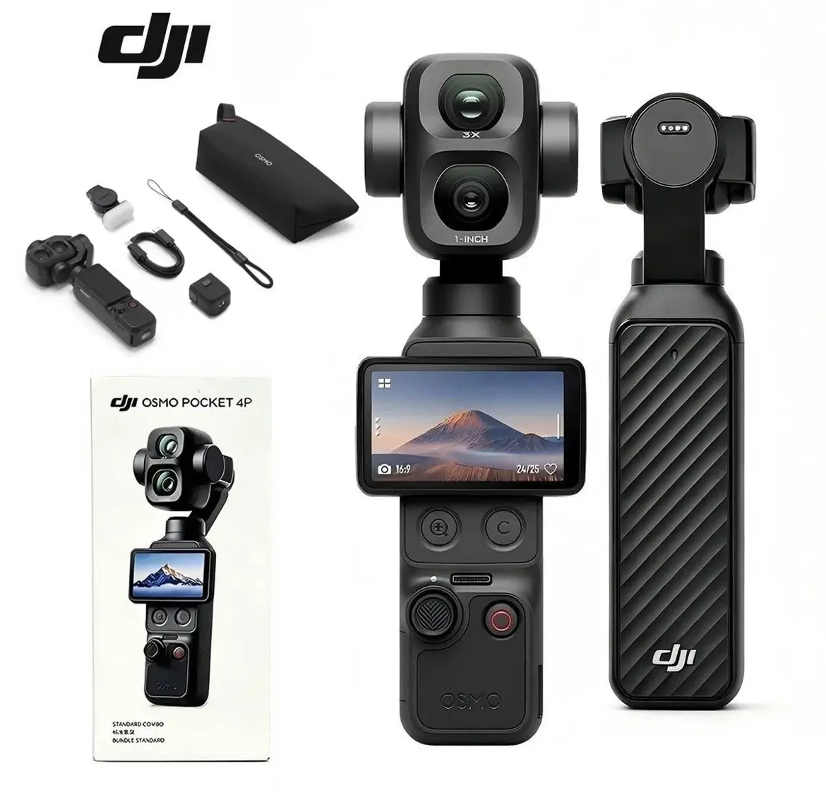 DJI Osmo Pocket Four Pro(4P) Standard Combo Handheld Stabilizer vlog