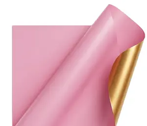 Pink with Gold Floral Paper (20 sheets)