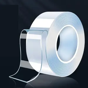 Clear Double Sided Tape, Transparent Nano Double Sided Adhesive Tape, Multifunctional Tape for Installation & Hanging Painting