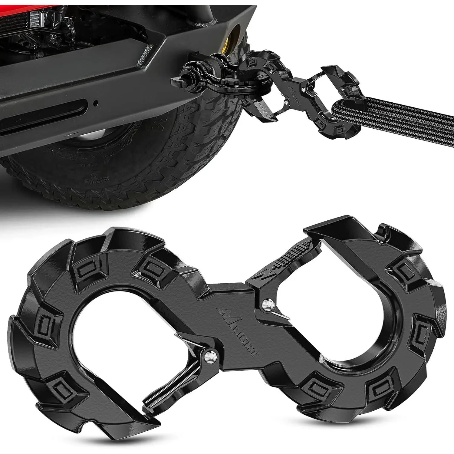 Nilight S-Shape Quick Release Tow Hook, Heavy Duty Forged Steel Towing Hook with Anti-Slip Detail Design, 11000 LBS Load Capacity, Portable Easy Storage, Fits Winch Rope & Recovery Strap, for Jeep, Off-Road Vehicles, Pickup Trucks
