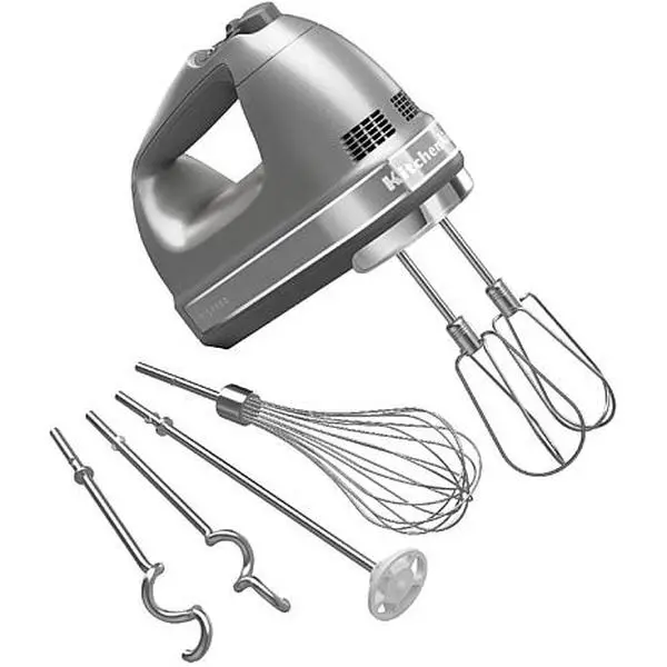 KitchenAid 9-Speed Hand Mixer with Accessories - Contour Silver KitchenAid 9-Speed Hand Mixer with Accessories - Contour Silver