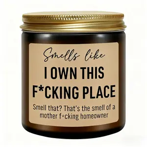 Funny Scented Candle, Vanilla Lavender Candle, House Warming Gifts New Home, Housewarming Gifts for Women, Men, Couple, New Homeowner - First Apartment Essentials - Closing Presents for Home Buyers