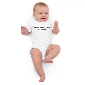 Compounding Gains Baby - Future of Finance Organic cotton baby bodysuit