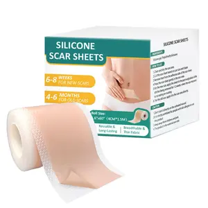 Silicone Scar Sheets,Silicone Scar Tape(1.6"X 60" Roll-1.5M),Scar Tape For Surgical Scars,Silicone Scar Removal Strips For Surgical,C-Section,Tummy Tuck,Keloid Scars Keloid Bump Removal