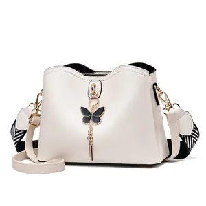 Women's Crossbody Bag - Small Fashion Purses with Butterfly Charm Lightweight Handbag for Ladies Shoulder Bag Large Capacity Zip Closure