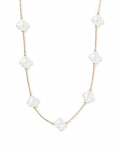 Necklace - Corrie Clover Pearl