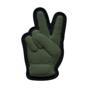 TACTICAL GLOVE PEACE SIGN V2 PVC MORALE PATCH