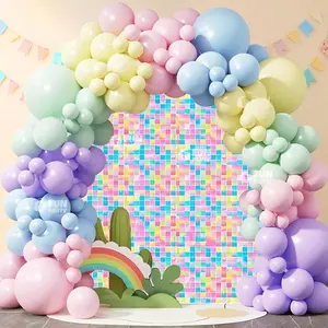 Dreamy Rainbow Macaron Gradient Flashing Board, Glowing Wall Decor, Perfect for Kids' Birthday & Festival Parties, Fun Party Accessory