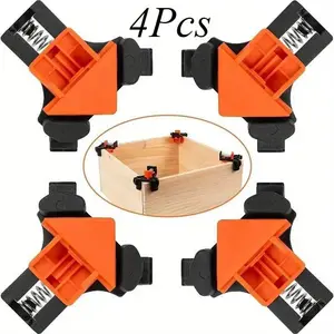 90 Degree Angle Clamp, Adjustable Angle Clamp, Durable Plastic Angle Clamp, Multifunctional Picture Frame Fixing Tool, Reusable Woodworking Tool, Handheld