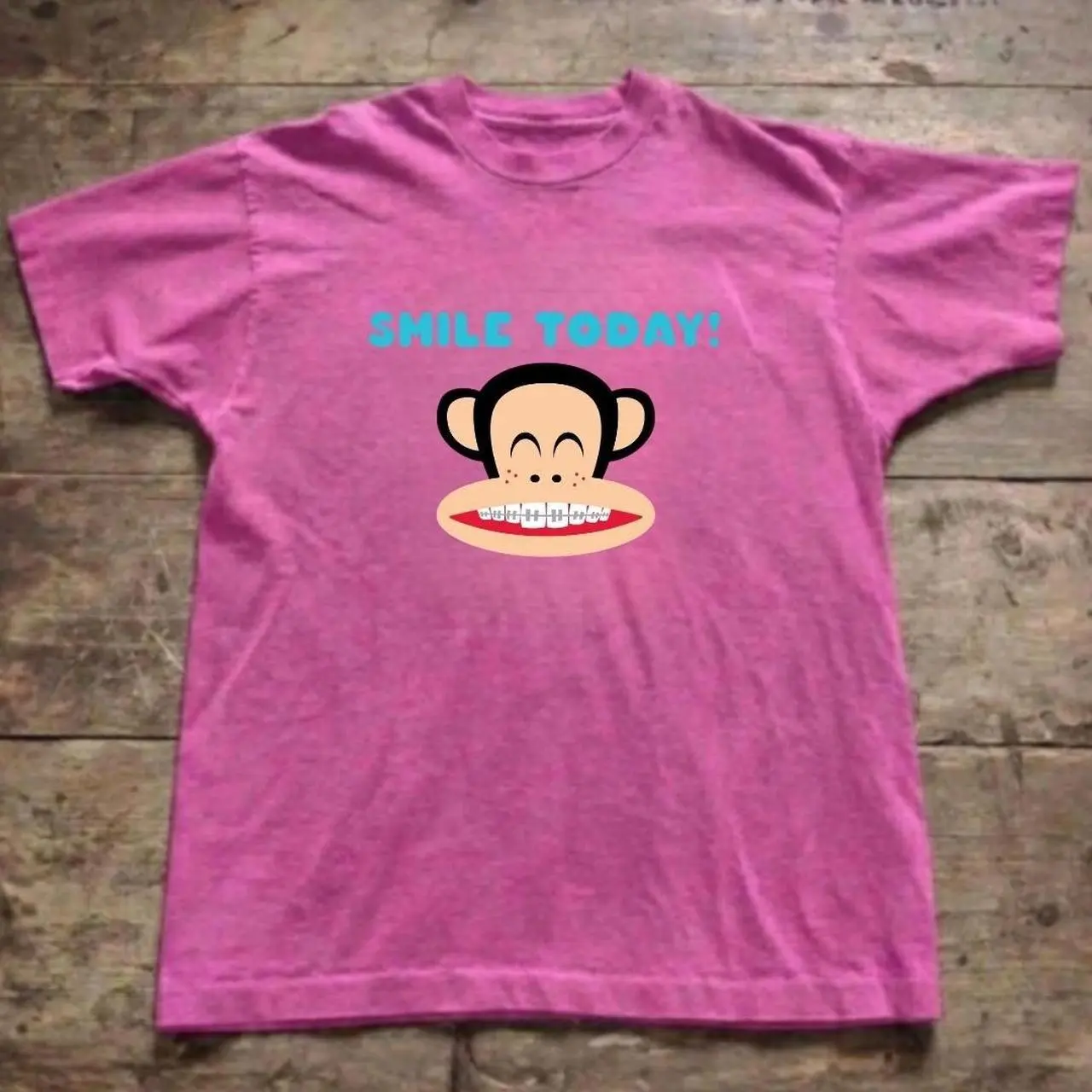 Safety pink Baby Tee, 13 Paul Frank Baby Tee, Smile Today Baby Tee, Gift For Her, Gift Ideas