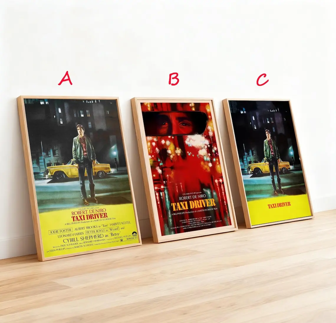 Taxi Driver Movie Poster: Minimalist Wall Art