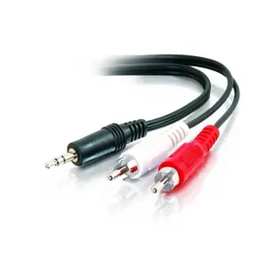 212 MAIN 3ft Value Series 3.5mm Stereo Male to 2 RCA Stereo Audio Cable, Audio & Video Accessory with RCA Ends
