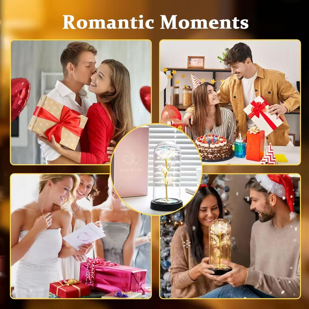 Mother's Day Rose Gift, Rose Flower in Glass Dome, Galaxy Rose Glass Forever Flowers with Heart-Shaped Base, Gifts Ideas for Women, Birthday, Anniversary on Any Occasion Mother's Day Rose Gift, Rose Flower in Glass Dome, Galaxy Rose Glass Forever Flowers with Heart-Shaped Base, Gifts Ideas for Women, Birthday, Anniversary on Any Occasion