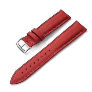 Hybrid FKM Sailcloth Leather and Rubber Strap with Pin Buckle